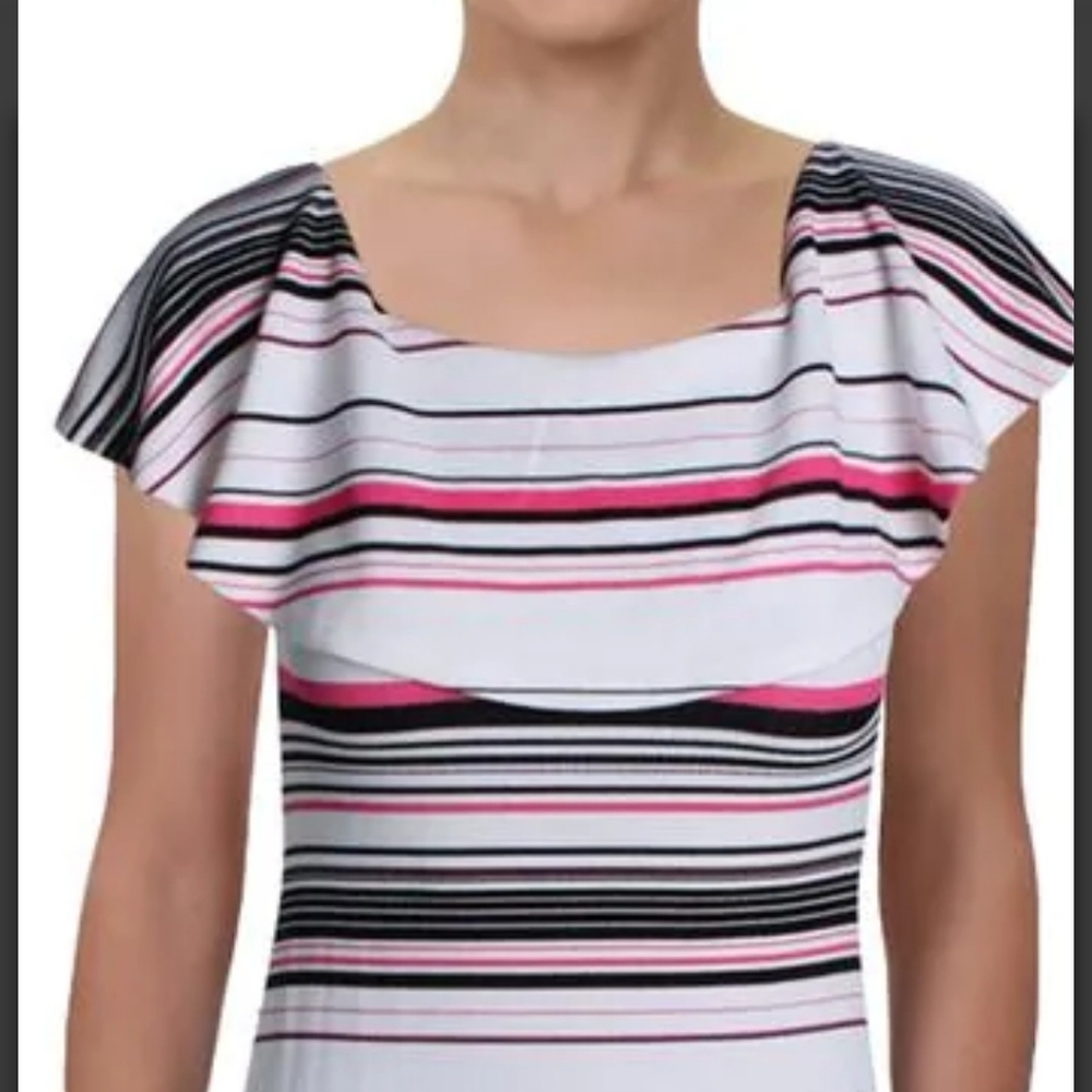 3 For $30.00-Necessary Objects Ruffled Bodycon Dress Sz S New